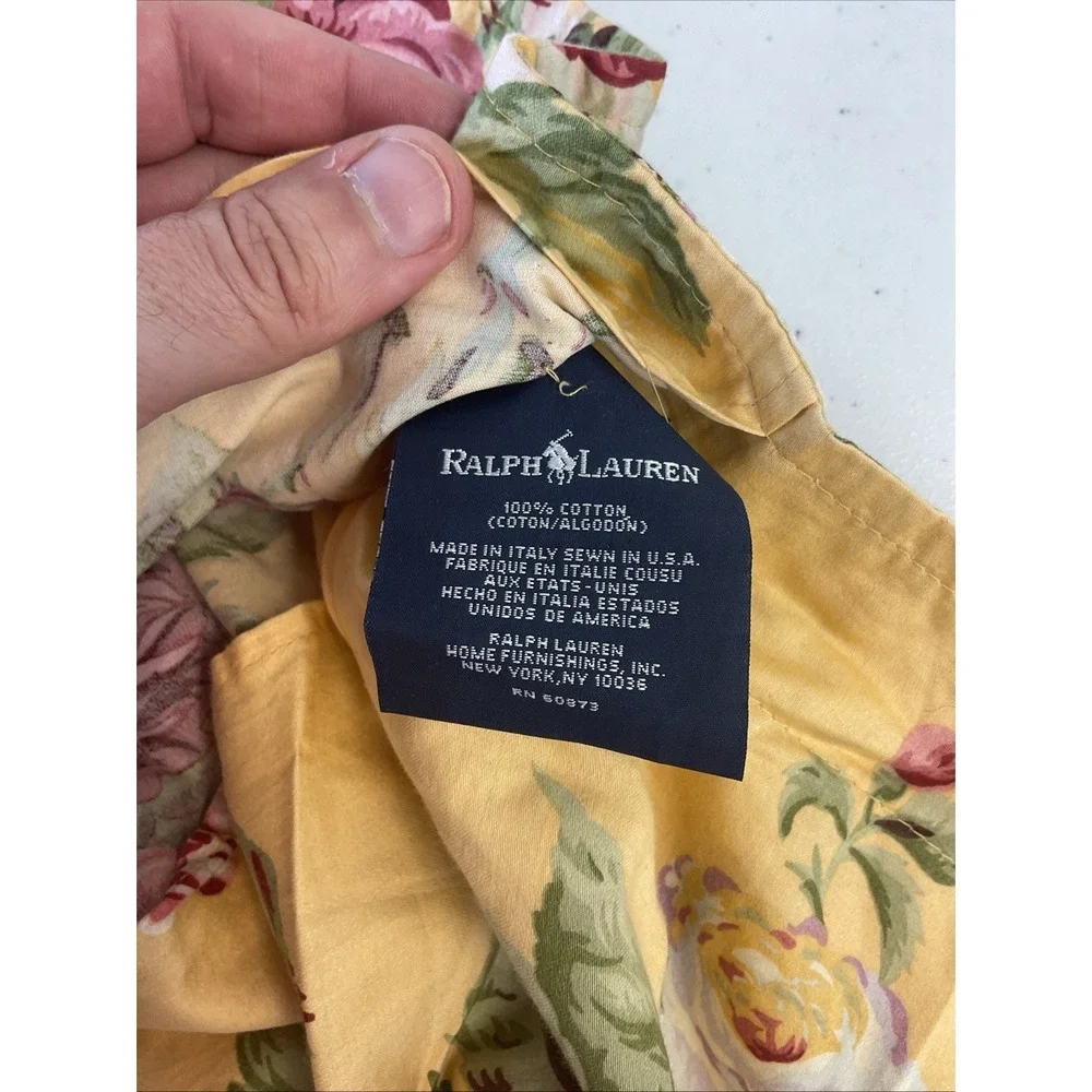 Pair Ralph Lauren Kathleen‎ Standard/Euro Pillow Shams Cotton Sateen